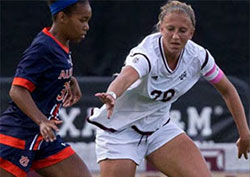 Mckayla Paulson playing soccer